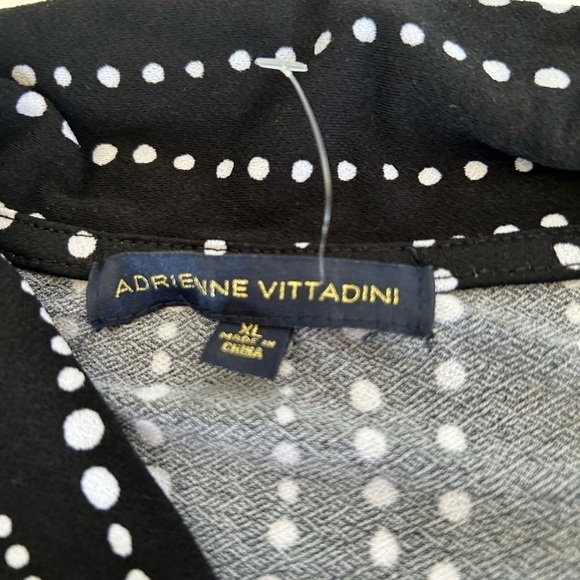 NWOT Adrienne Vittadini Black/White Knit Front Tie - Picture 6 of 9
